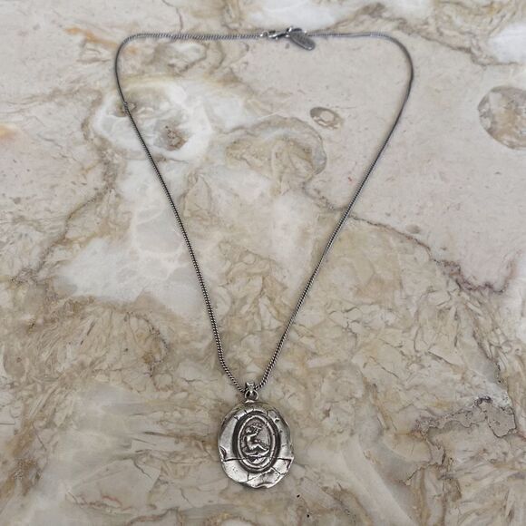 Pyrrha Cherub & Butterfly Rare Archived Talisman Sterling Silver 18” Chain - Picture 6 of 6